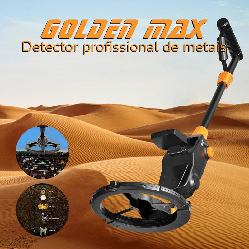 Detector de metais profissional GoldenMax 2022 + Brinde Caça ao tesouro