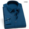 Camisa PremiumElastic™- Camisa Social Premium Elástica Masculina MP026 Brava Shopping Azul PP (49-55kg) 