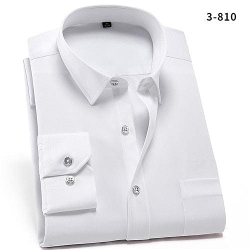 Camisa PremiumElastic™- Camisa Social Premium Elástica Masculina MP026 Brava Shopping Branca PP (49-55kg) 