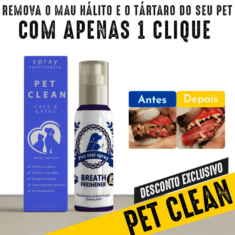 Pet Clean - Spray Anti Tártaro e Mau Hálito Brava Shopping 1 Unidade 