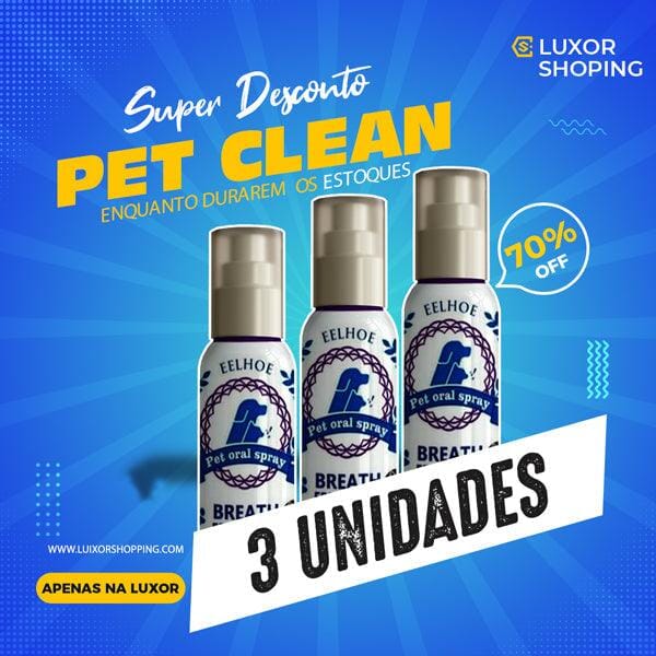 Pet Clean - Spray Anti Tártaro e Mau Hálito Brava Shopping 3 Unidades (68% off 🔥) 