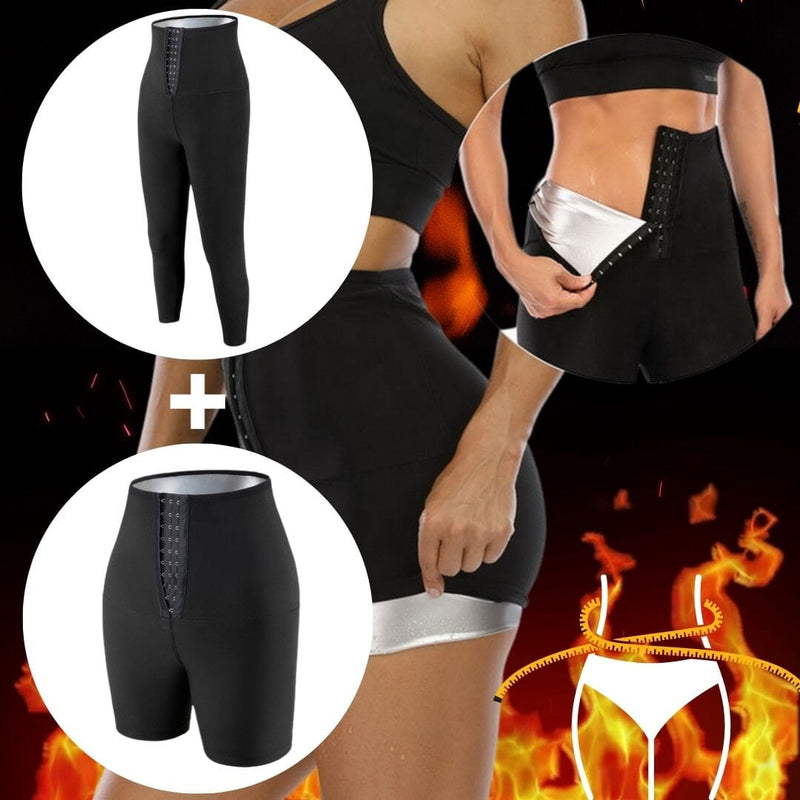Sauna Trainer™ ( PROMOÇÃO SURPRESA ) Compre 1 Leve 2 Brava Shopping Calça + Shorts PP 45-55kg (Veste 34-36) 