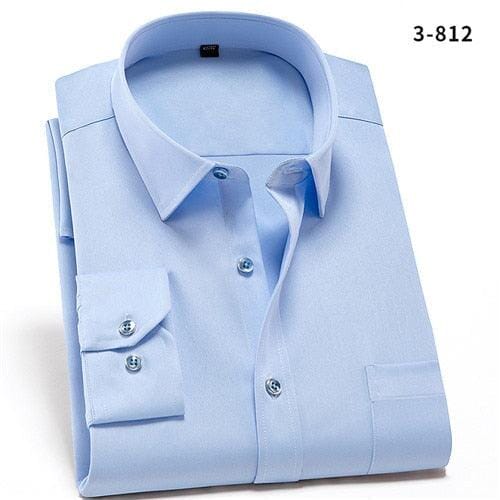 Camisa PremiumElastic™- Camisa Social Premium Elástica Masculina MP026 Brava Shopping 