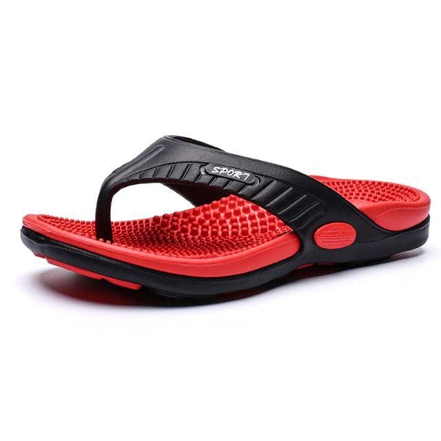 Chinelo Max Sport™ - Massageador Ortopédico Chinelos Brava Shopping VERMELHO 38 