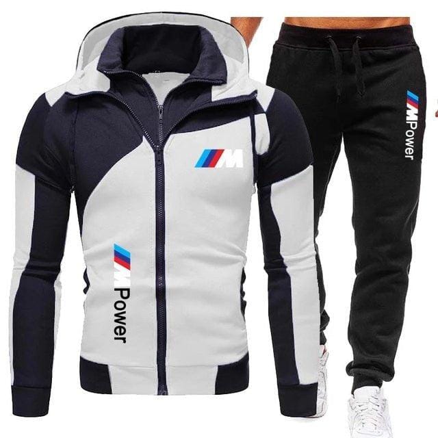 Conjunto Moletom Masculino BMW Moletom FB Brava Shopping Conjunto Preto e Branco M 