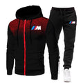 Conjunto Moletom Masculino BMW Moletom FB Brava Shopping Conjunto Preto e Vemelho M 