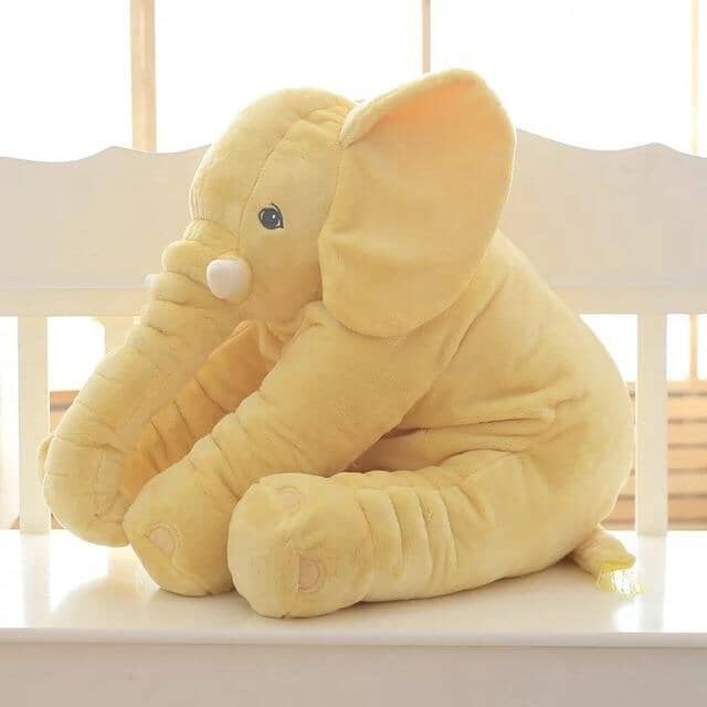 Elefantinho Companheiro para bebês KIDS 05 Direct Ofertas 40cm AMARELO 