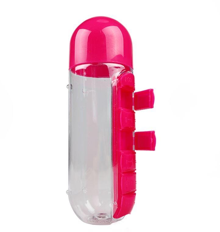 Garrafa de água com porta comprimidos - Pill Bottle 3 EM 1 (EXCLUSIVA!) SAUDE 03 Direct Ofertas 