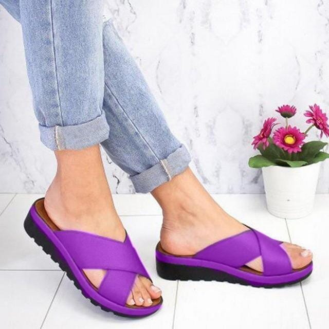 Sandália Ortopédica Dalia SANDÁLIA 02 Direct Ofertas Roxo 33 