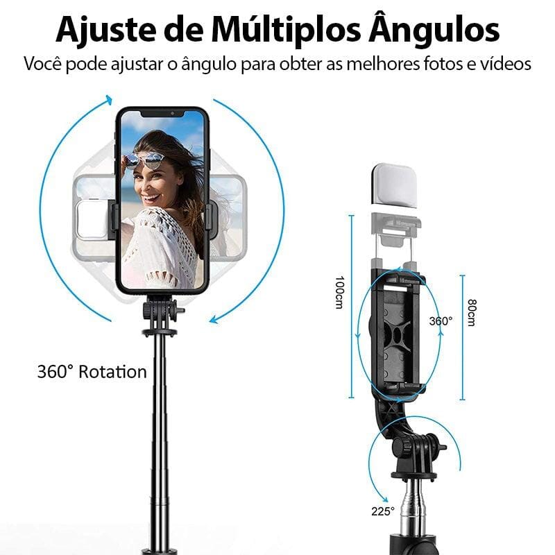 Selfiegram - Tripé Multifunções Led 4 em 1 Direct Ofertas 