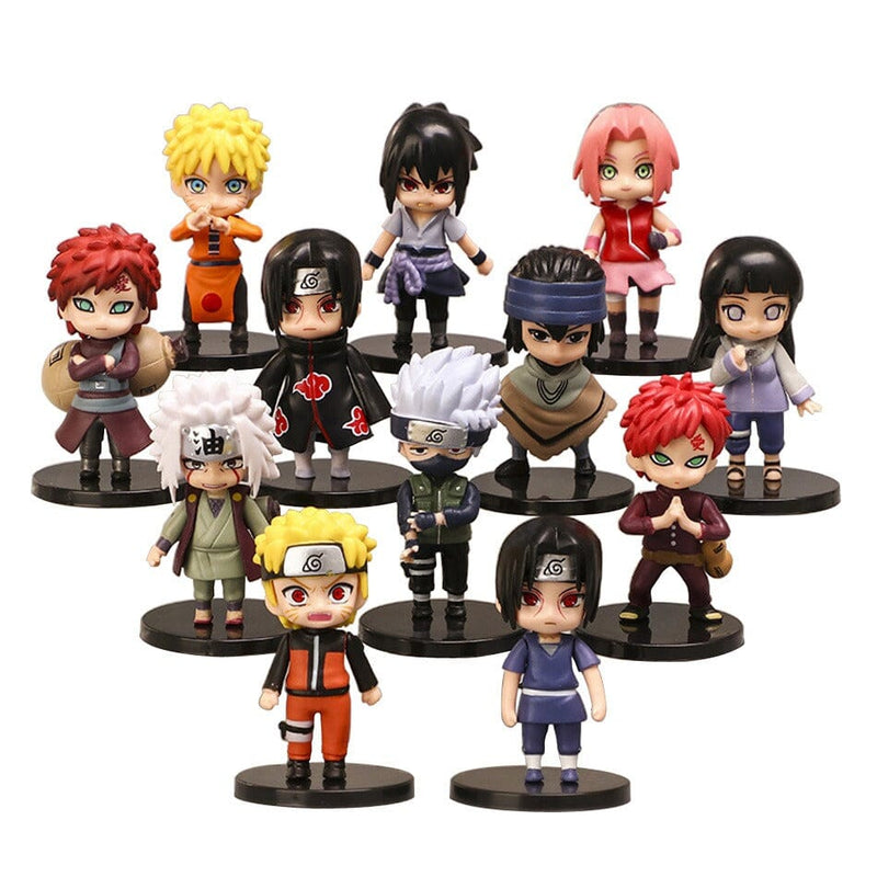 Set de 12 pçs Action Figure Naruto premium + Brinde Exclusivo da Série Naruto Brava Shopping 